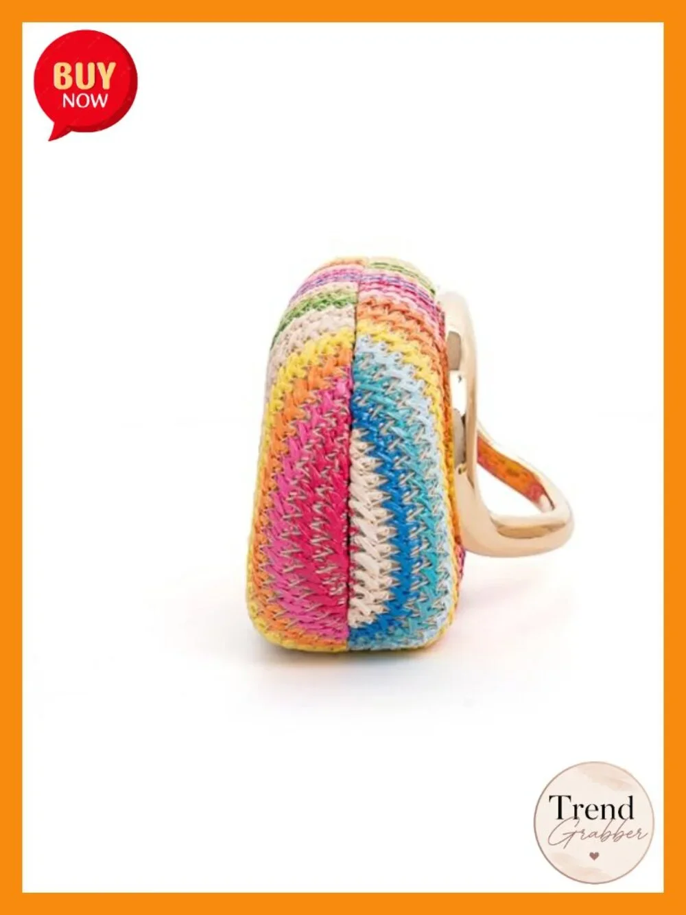 Woven Raffia Clutch Crossbody with Removable Chain Strap
